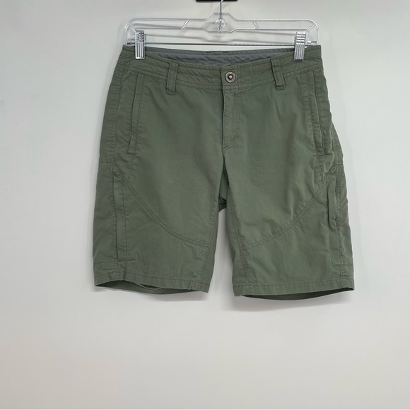 Kuhl Spire Shorts Women’s 2 Olive Green Pockets Hiking Outdoor - Picture 1 of 14